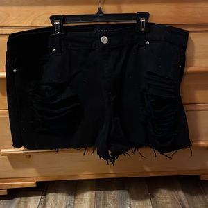 Forever 21 Black Denim Shorts